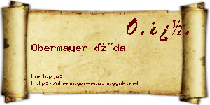 Obermayer Éda névjegykártya